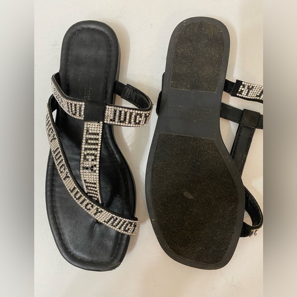 Juicy Couture Women’s Sparkly Rhinestone Logo Zayda Sandals, Size 8M NEW - Picture 4 of 5